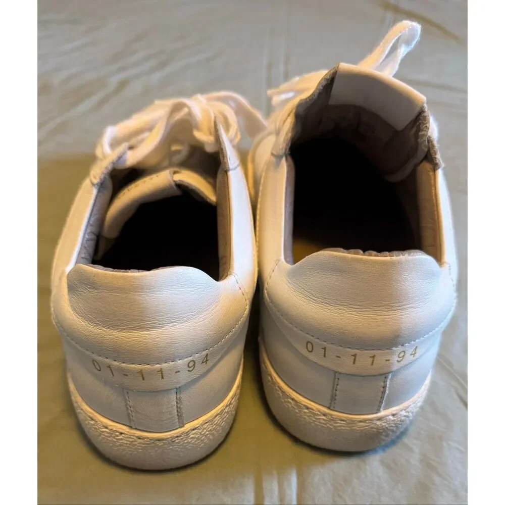 Allsaints Size 9 Women Sheer Lace Up Low Top Sneakers White Used
